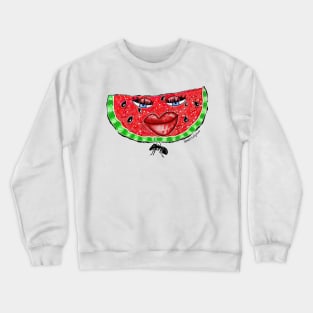 Juicy Watermelon Face Crewneck Sweatshirt